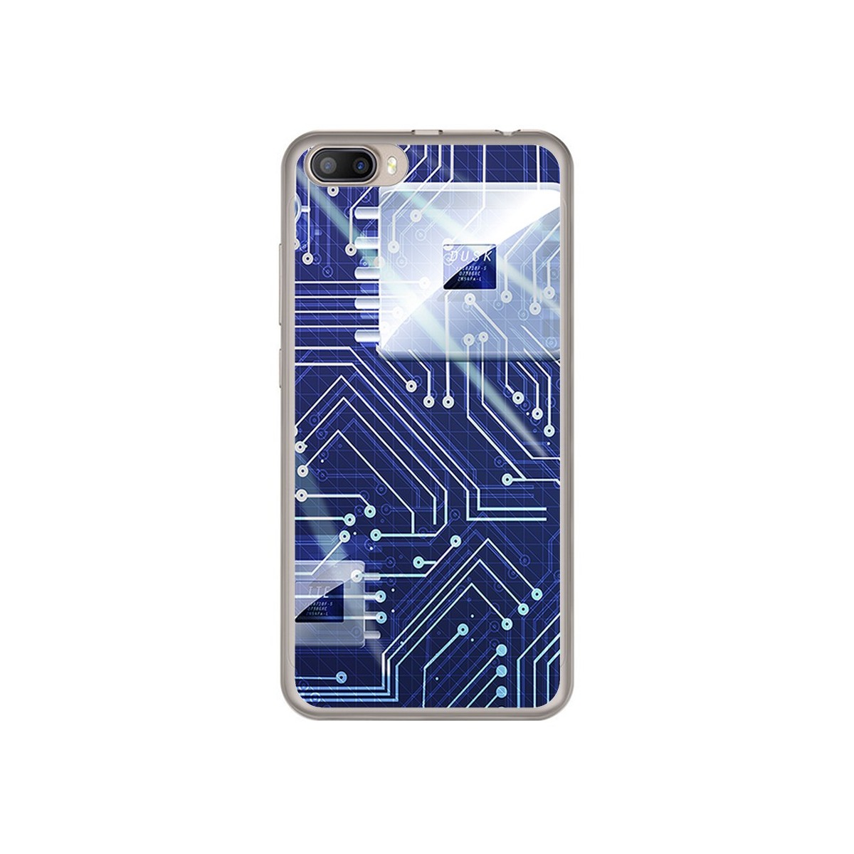 Funda Gel Tpu para Doogee Shoot 2 Diseño Circuito Dibujos