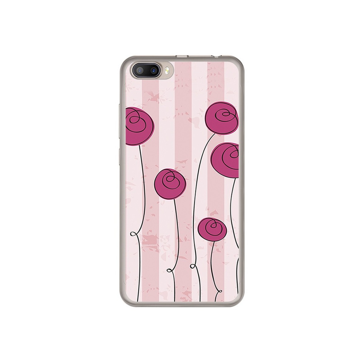 Funda Gel Tpu para Doogee Shoot 2 Diseño Flores Vintage Dibujos