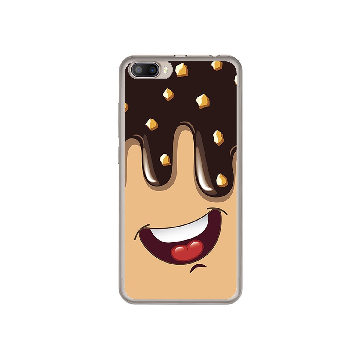 Funda Gel Tpu para Doogee Shoot 2 Diseño Helado Chocolate Dibujos