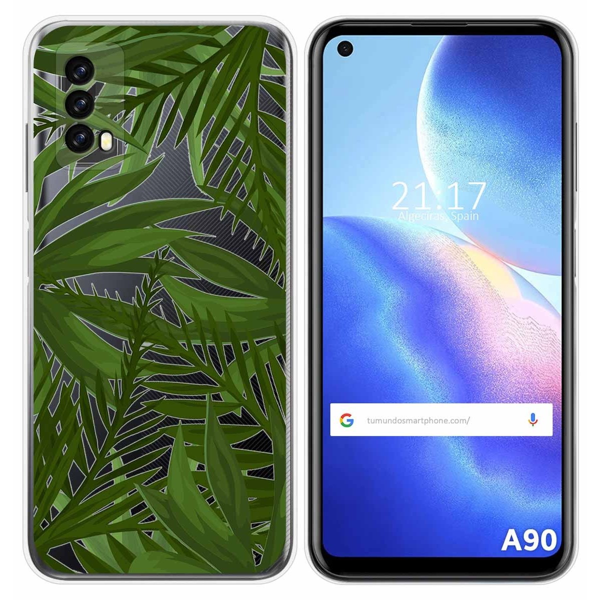 Funda Silicona Transparente para Blackview A90 diseño Jungla Dibujos