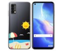 Funda Silicona Transparente para Blackview A90 diseño Playa Dibujos