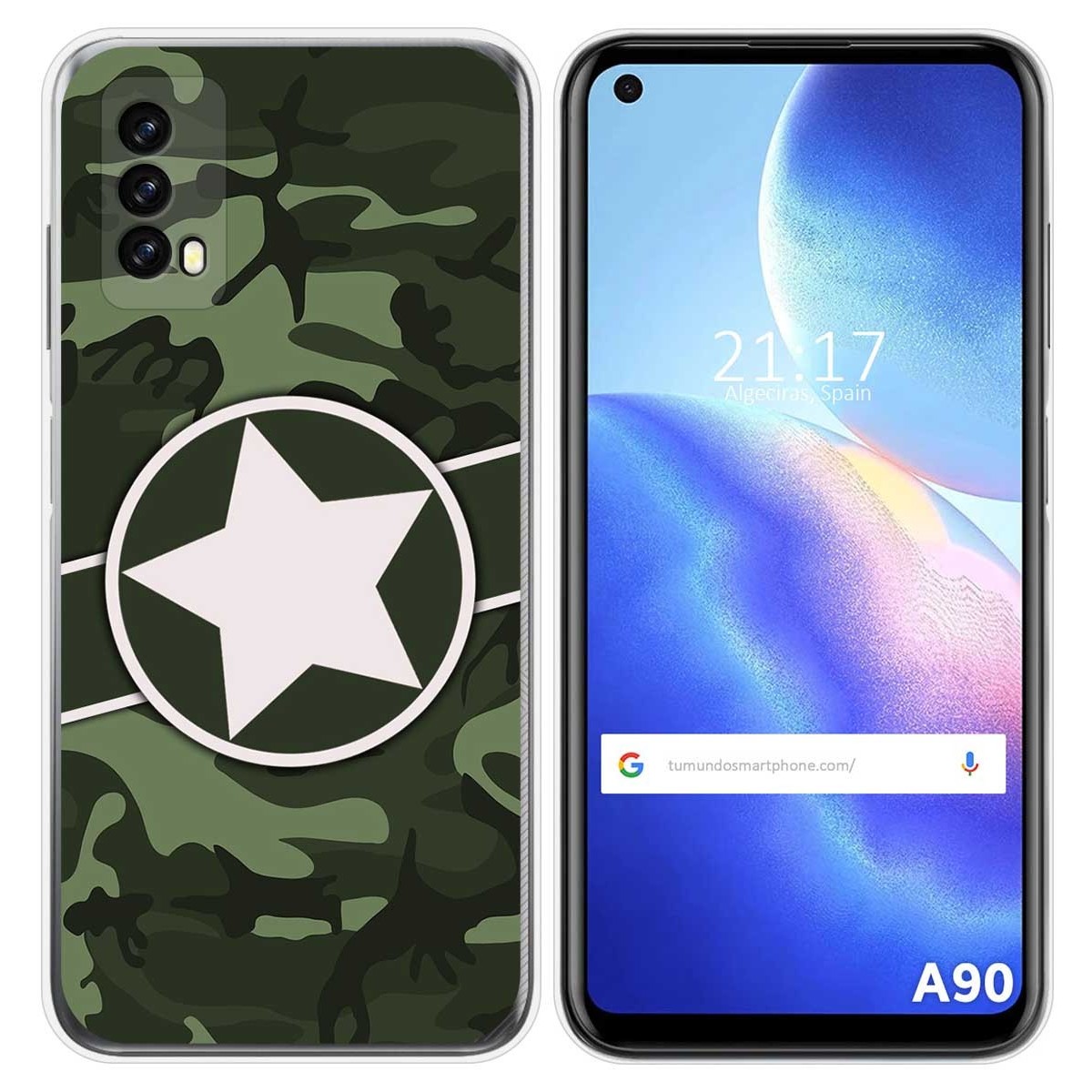 Funda Silicona para Blackview A90 diseño Camuflaje 01 Dibujos