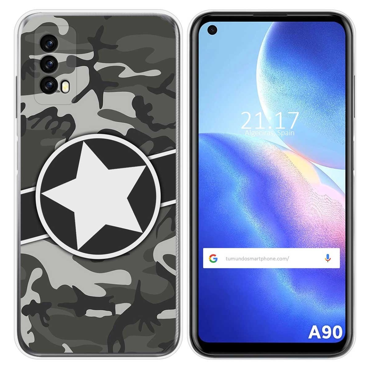 Funda Silicona para Blackview A90 diseño Camuflaje 02 Dibujos