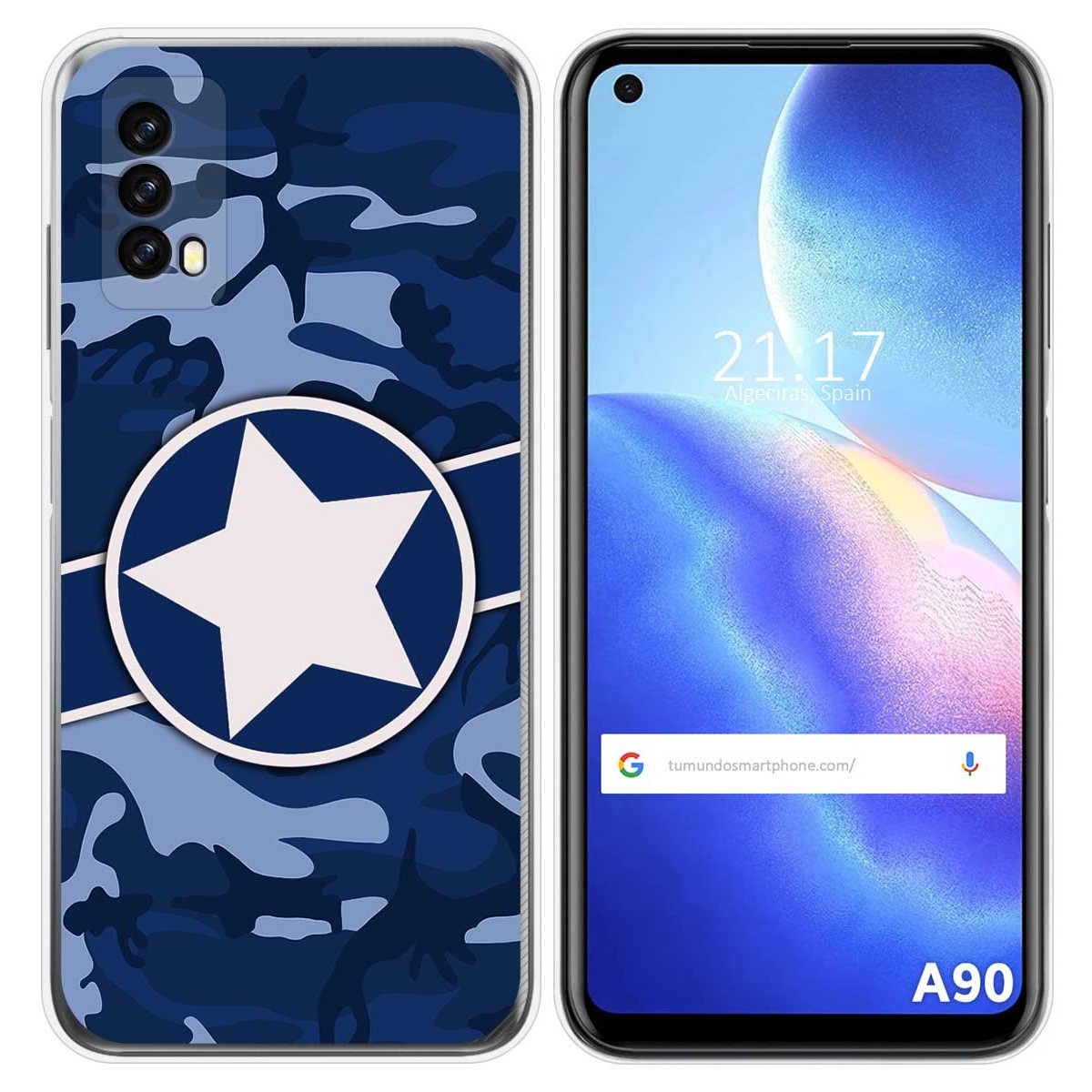 Funda Silicona para Blackview A90 diseño Camuflaje 03 Dibujos