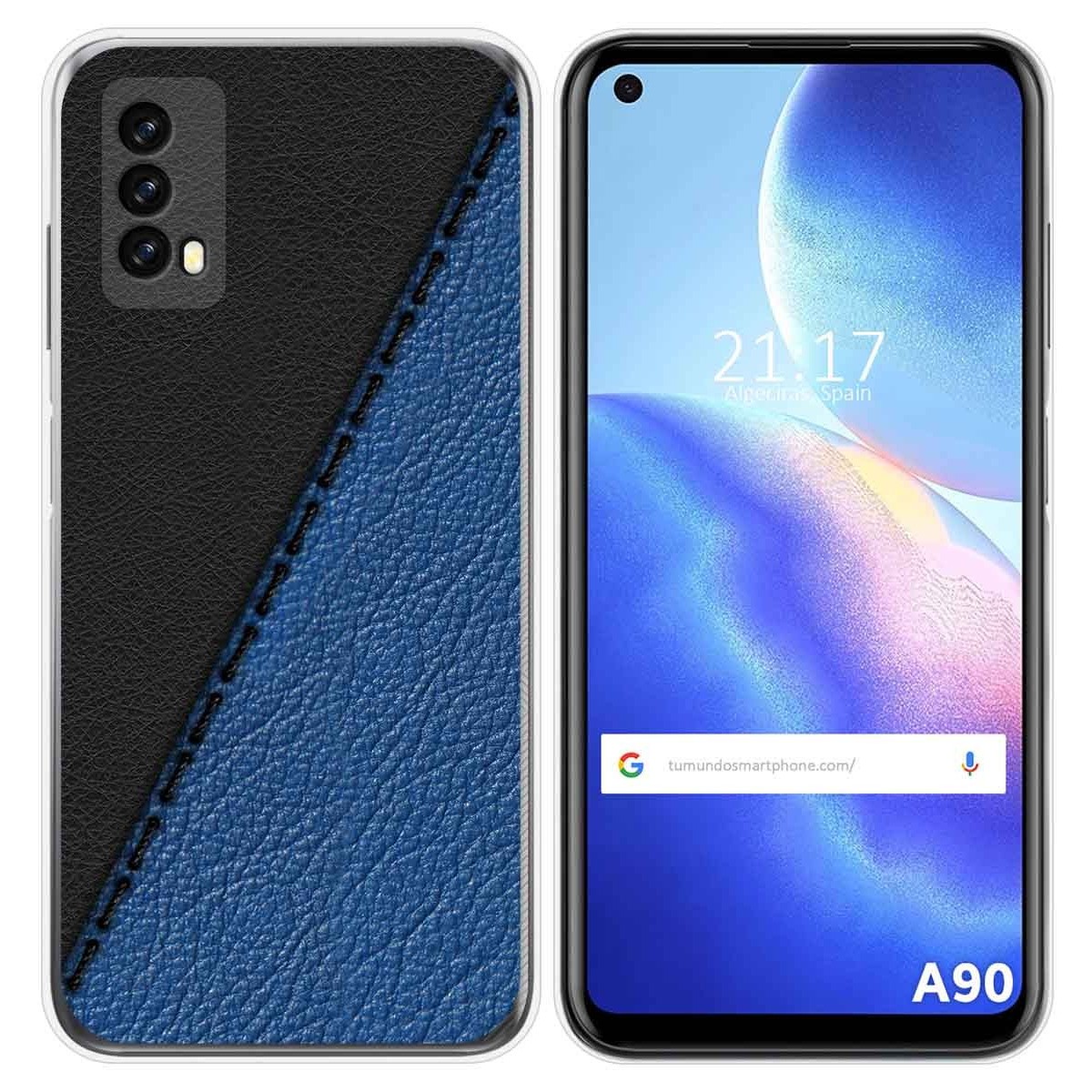 Funda Silicona para Blackview A90 diseño Cuero 02 Dibujos