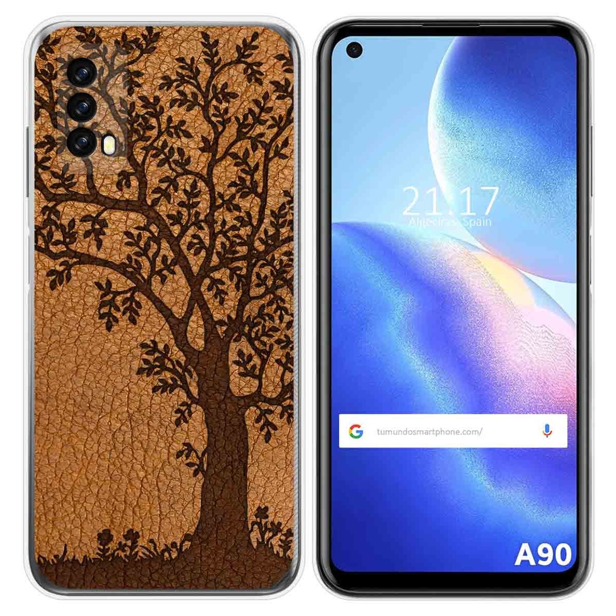Funda Silicona para Blackview A90 diseño Cuero 03 Dibujos