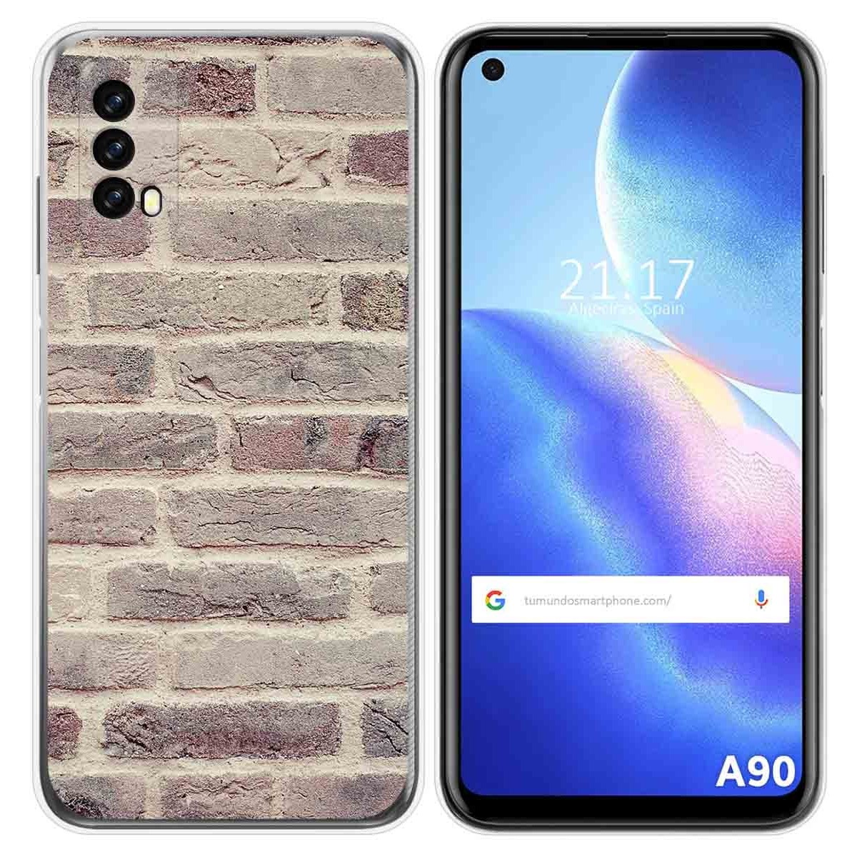 Funda Silicona para Blackview A90 diseño Ladrillo 01 Dibujos