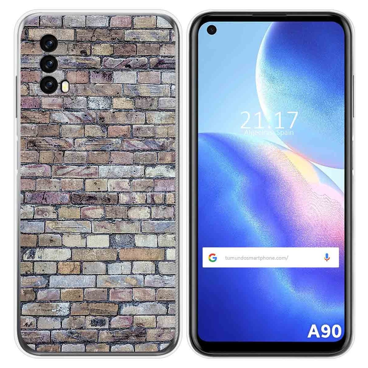Funda Silicona para Blackview A90 diseño Ladrillo 02 Dibujos