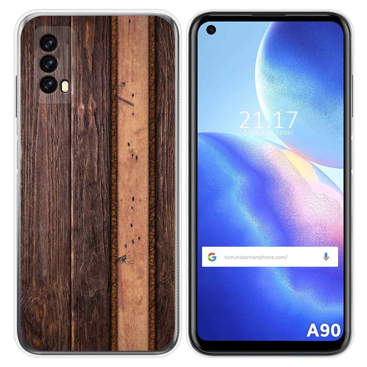 Funda Silicona para Blackview A90 diseño Madera 05 Dibujos