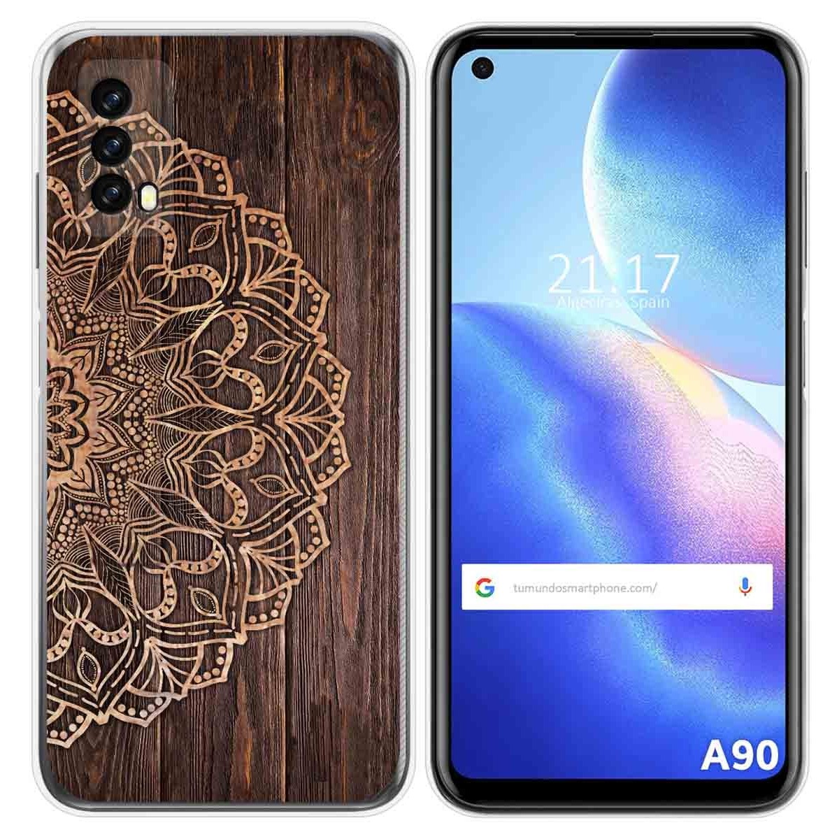 Funda Silicona para Blackview A90 diseño Madera 06 Dibujos