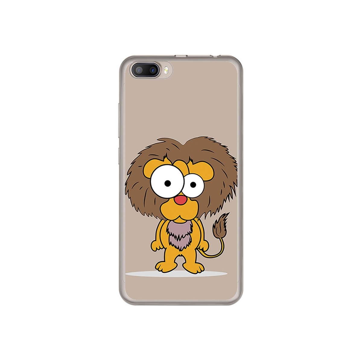 Funda Gel Tpu para Doogee Shoot 2 Diseño Leon Dibujos