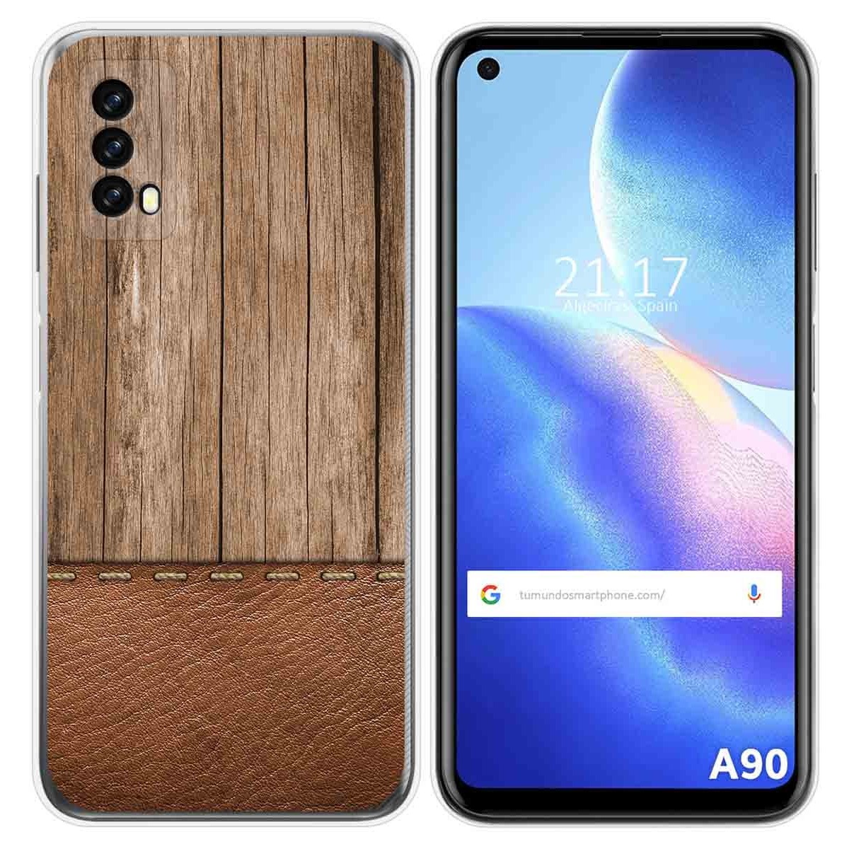 Funda Silicona para Blackview A90 diseño Madera 09 Dibujos