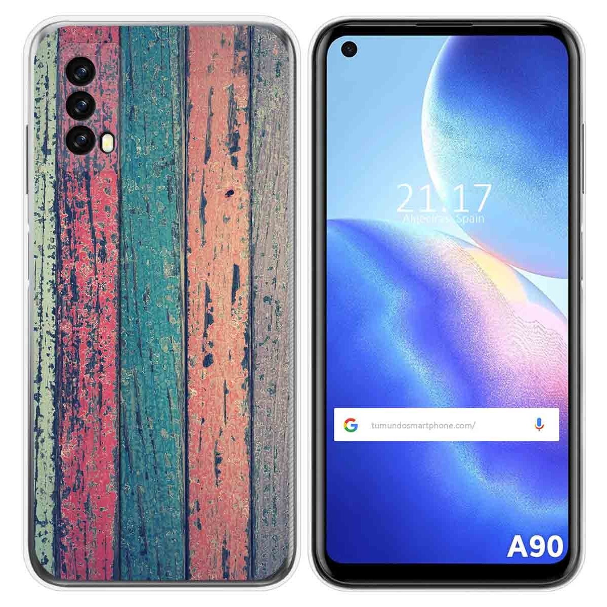 Funda Silicona para Blackview A90 diseño Madera 10 Dibujos