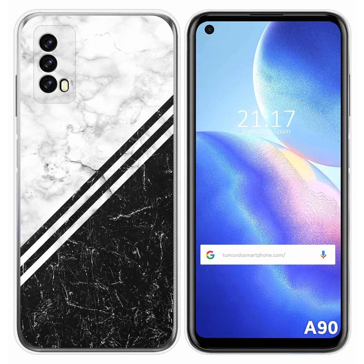 Funda Silicona para Blackview A90 diseño Mármol 01 Dibujos