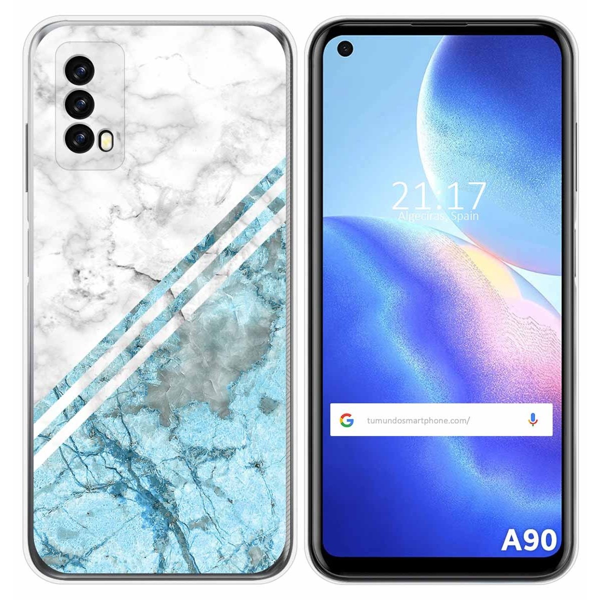 Funda Silicona para Blackview A90 diseño Mármol 02 Dibujos