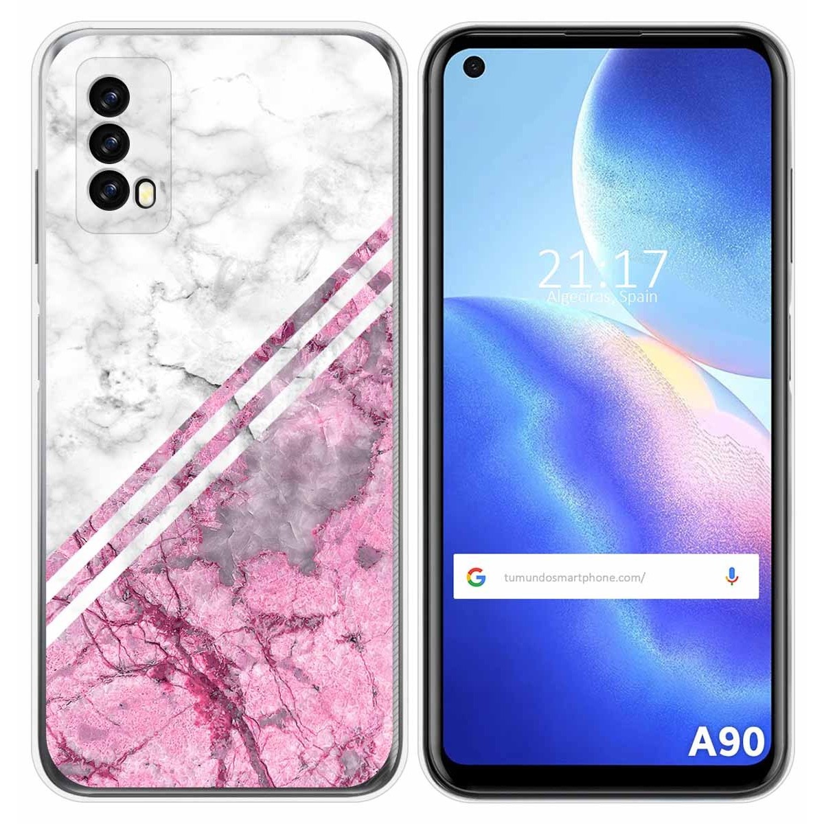 Funda Silicona para Blackview A90 diseño Mármol 03 Dibujos