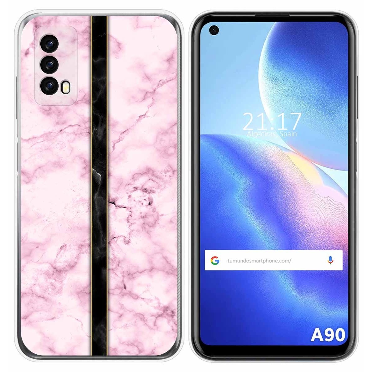 Funda Silicona para Blackview A90 diseño Mármol 04 Dibujos