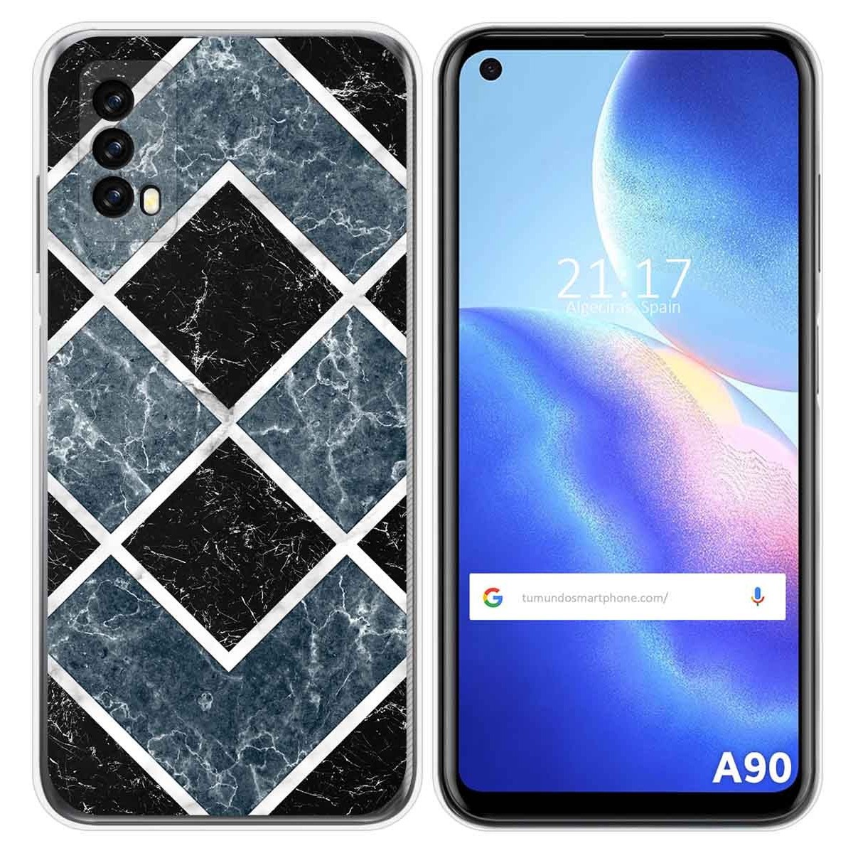 Funda Silicona para Blackview A90 diseño Mármol 06 Dibujos