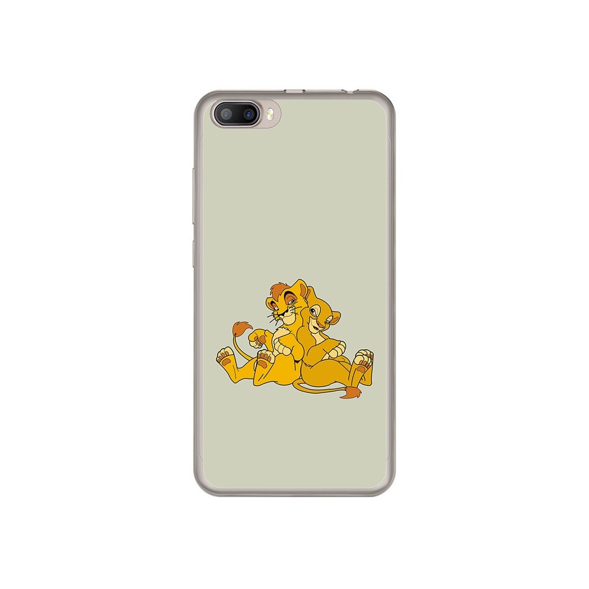 Funda Gel Tpu para Doogee Shoot 2 Diseño Leones Dibujos