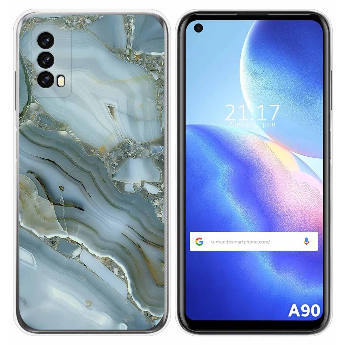 Funda Silicona para Blackview A90 diseño Mármol 09 Dibujos