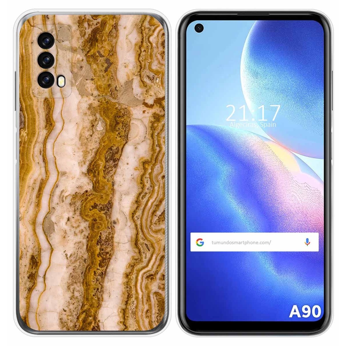 Funda Silicona para Blackview A90 diseño Mármol 10 Dibujos