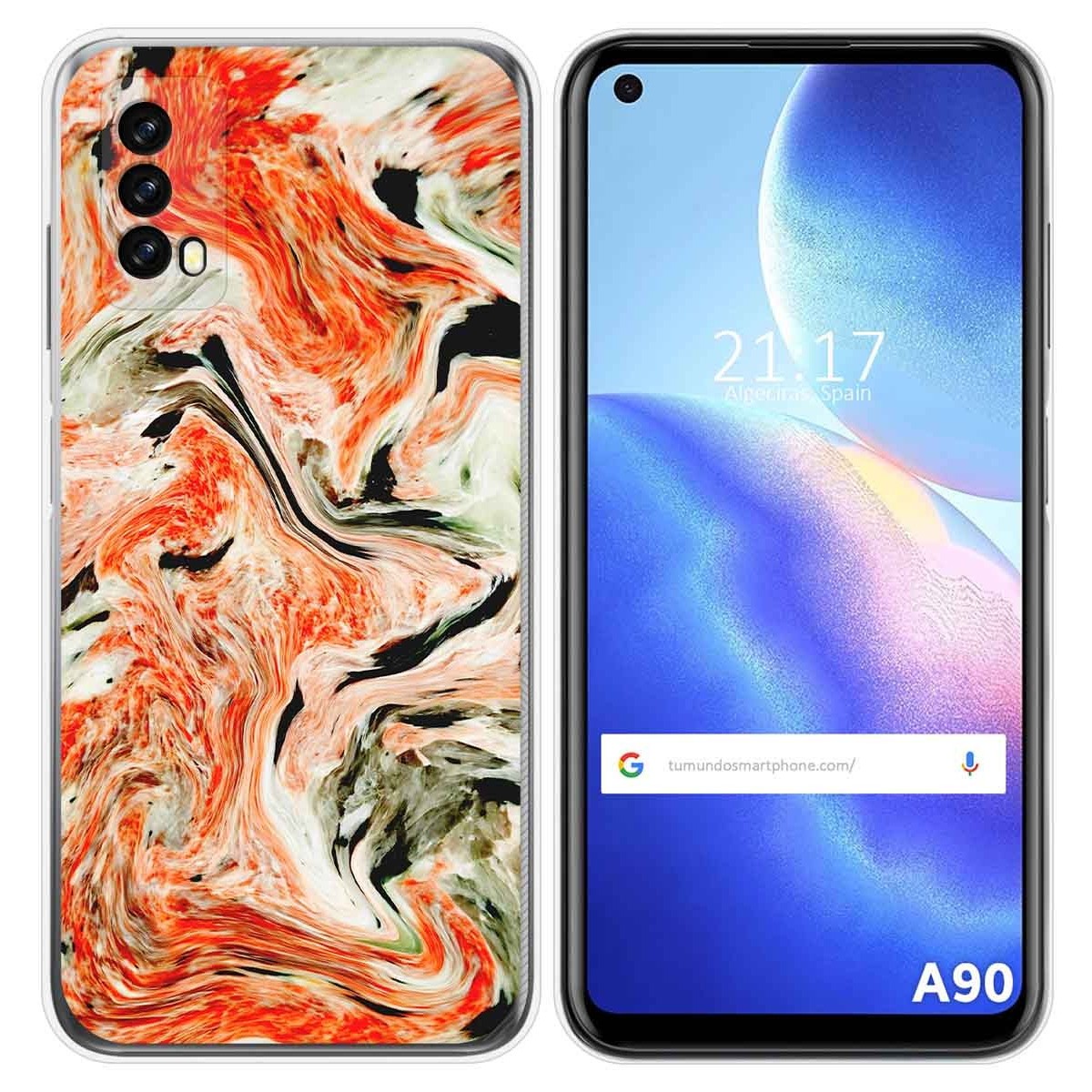 Funda Silicona para Blackview A90 diseño Mármol 12 Dibujos