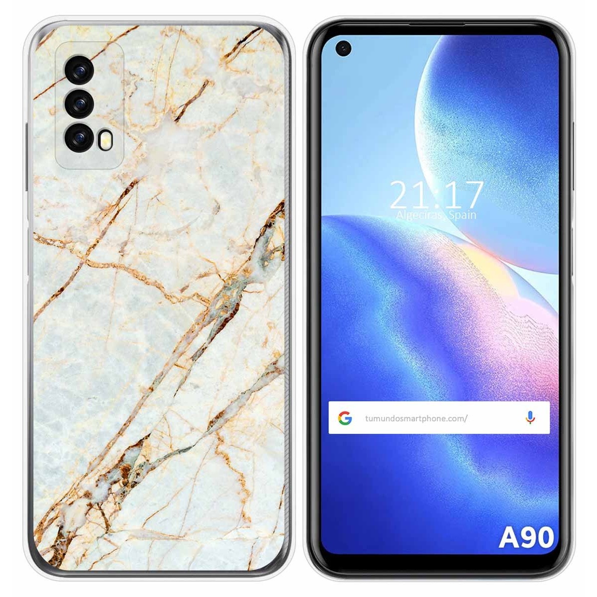 Funda Silicona para Blackview A90 diseño Mármol 13 Dibujos