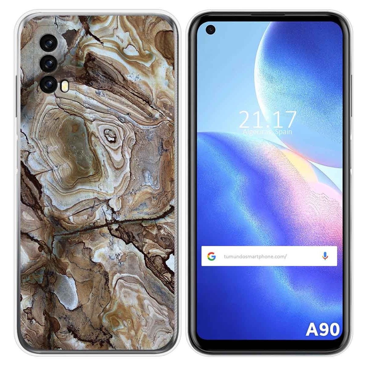 Funda Silicona para Blackview A90 diseño Mármol 14 Dibujos