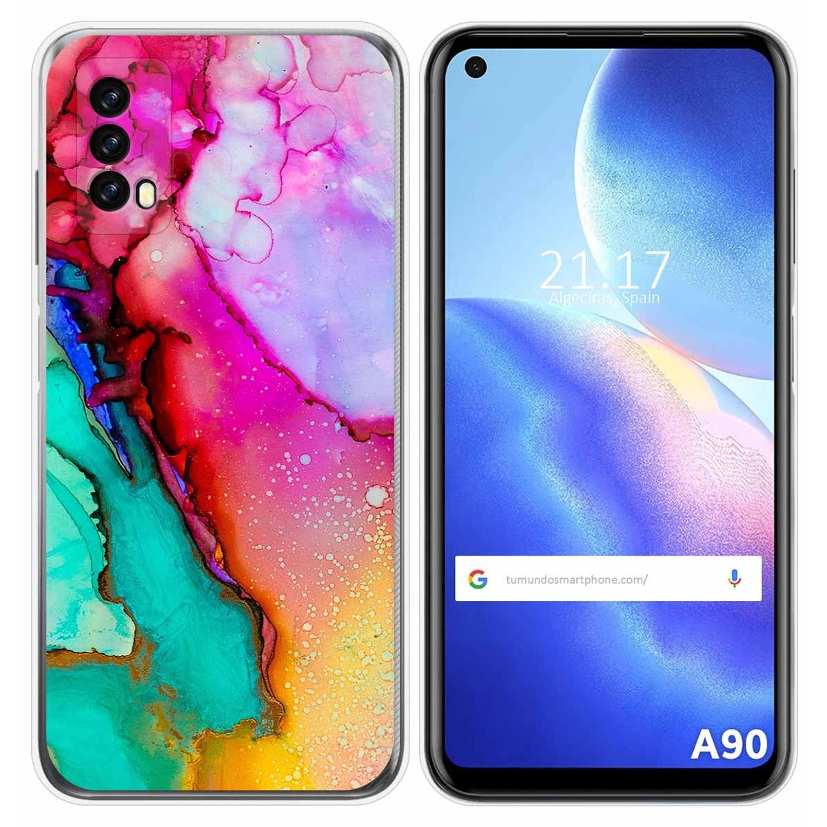 Funda Silicona para Blackview A90 diseño Mármol 15 Dibujos