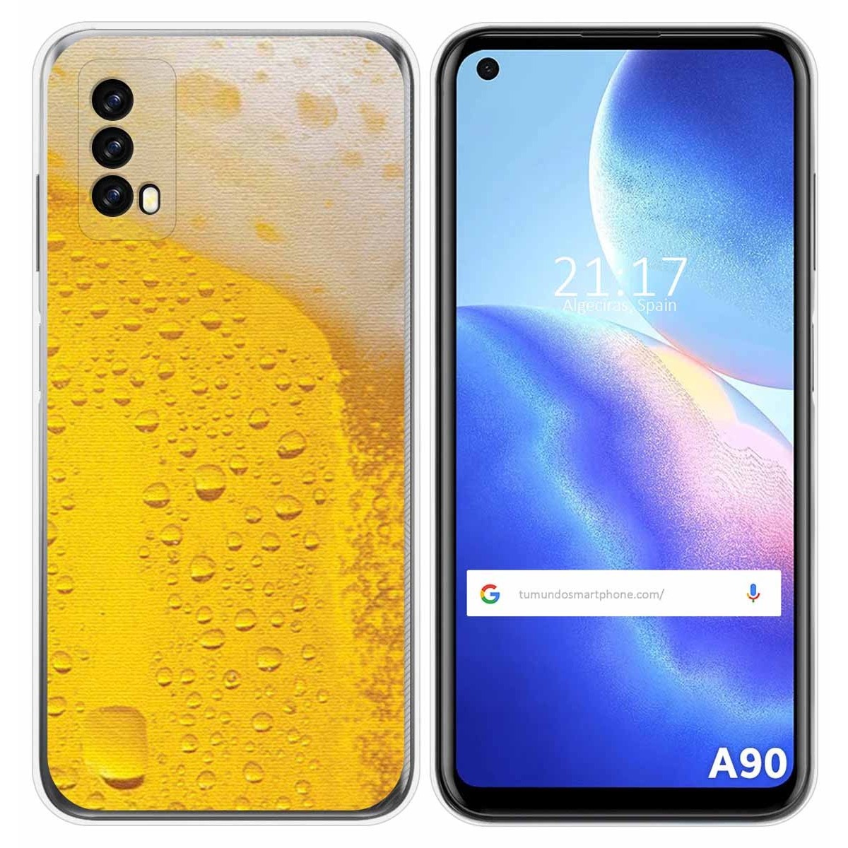 Funda Silicona para Blackview A90 diseño Cerveza Dibujos