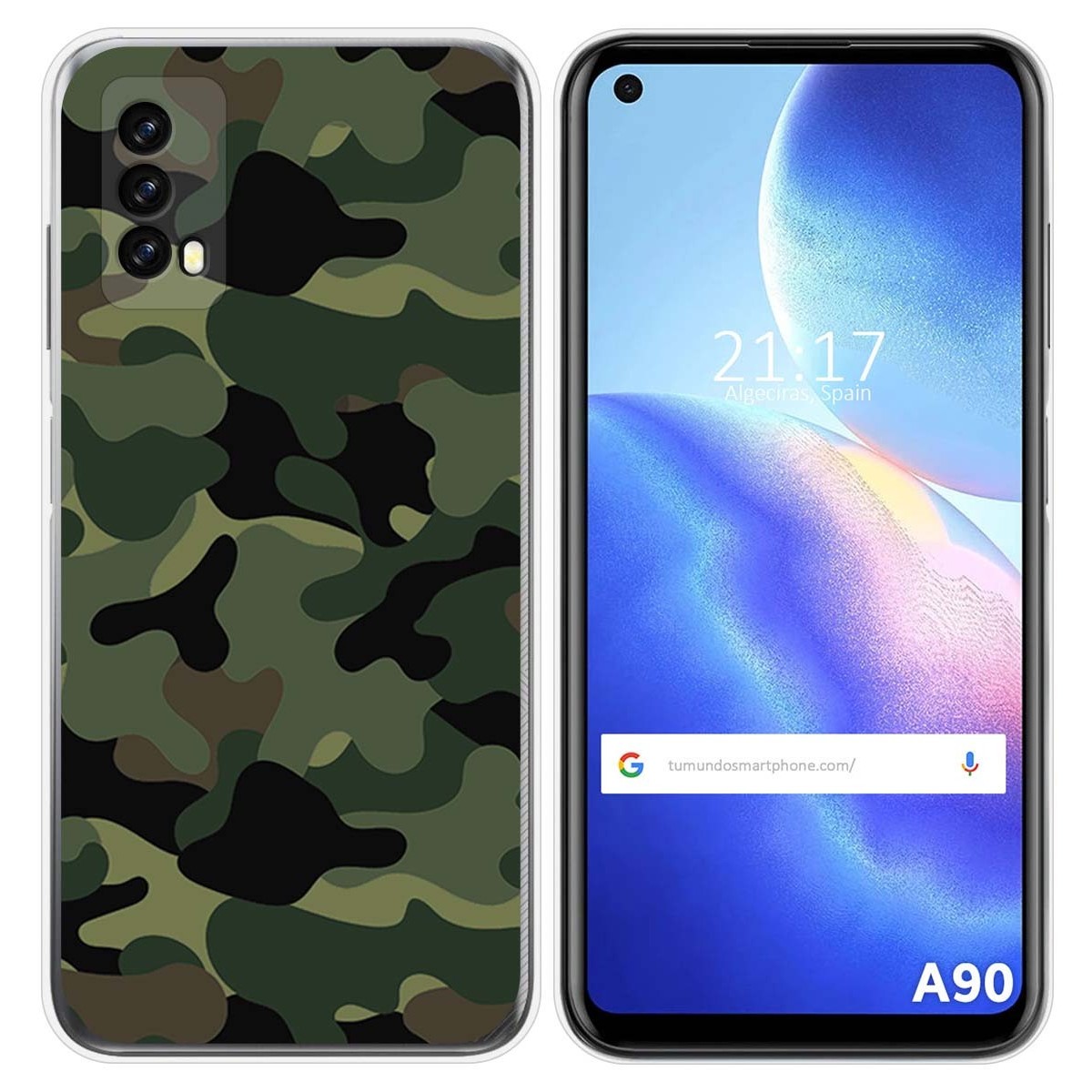Funda Silicona para Blackview A90 diseño Camuflaje Dibujos
