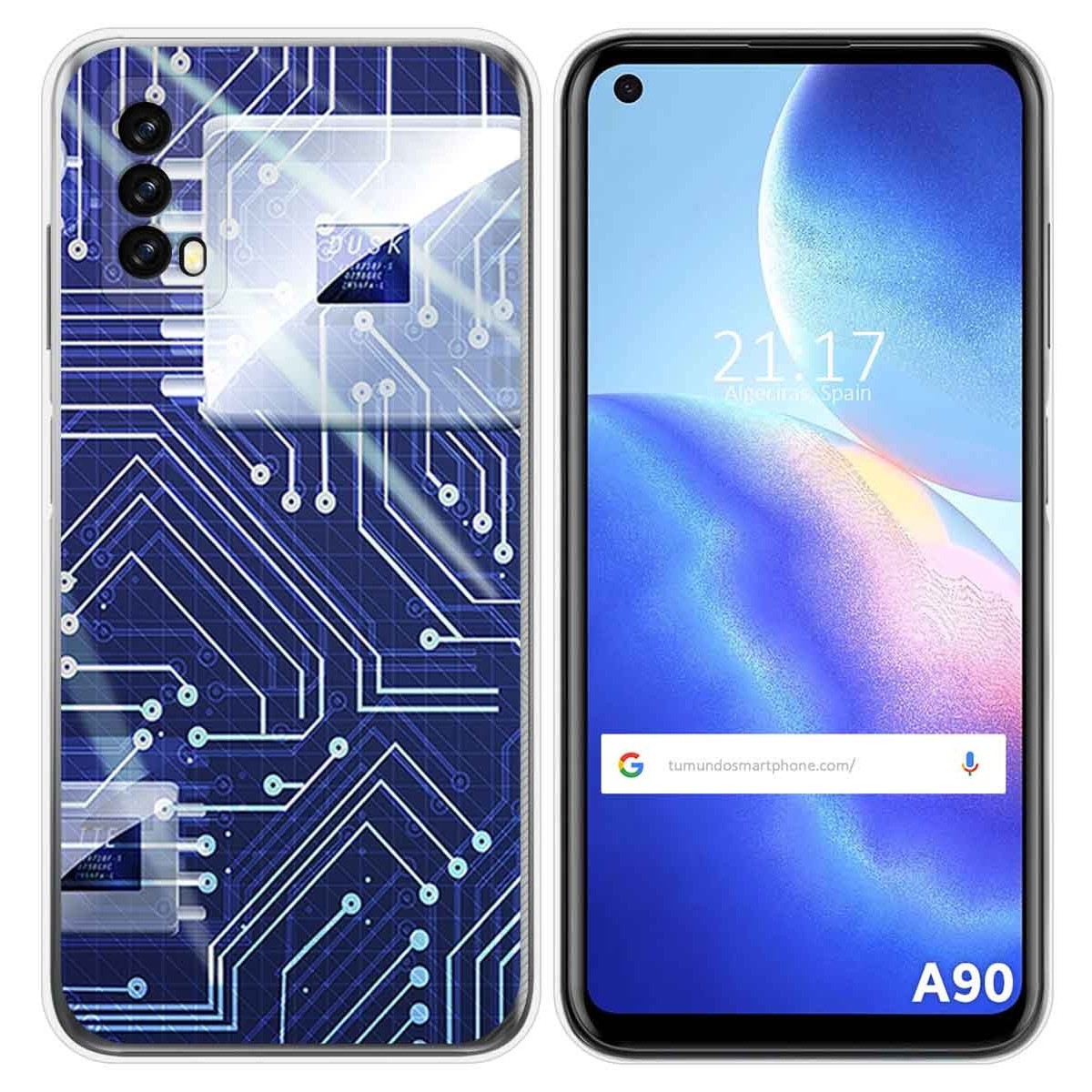 Funda Silicona para Blackview A90 diseño Circuito Dibujos