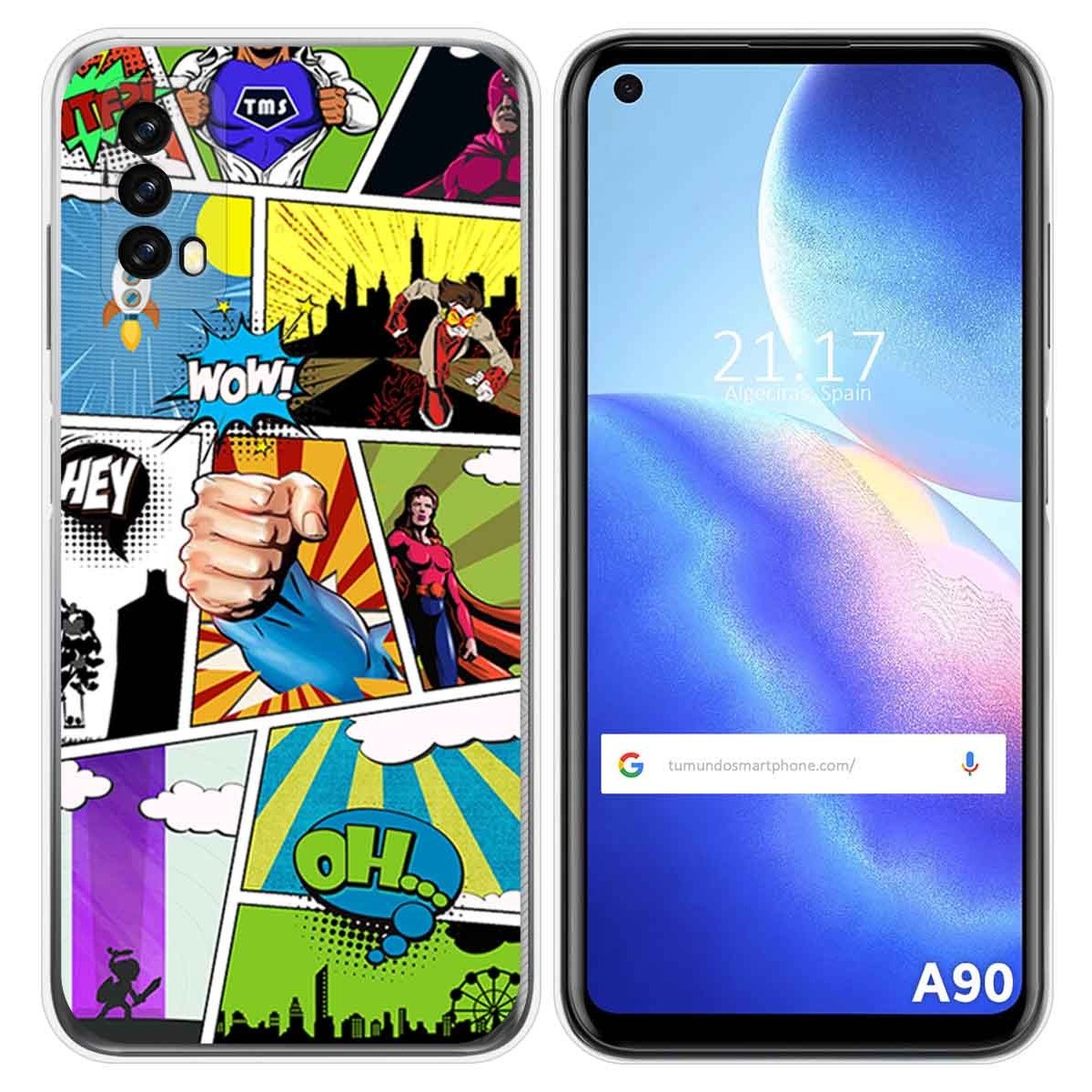 Funda Silicona para Blackview A90 diseño Comic Dibujos