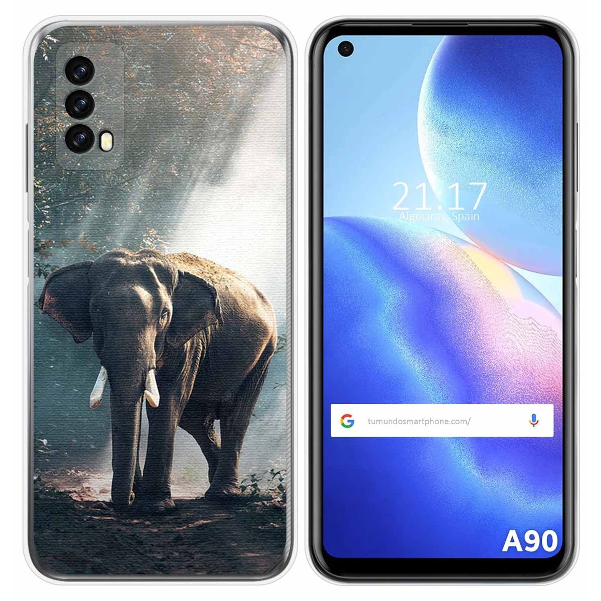 Funda Silicona para Blackview A90 diseño Elefante Dibujos