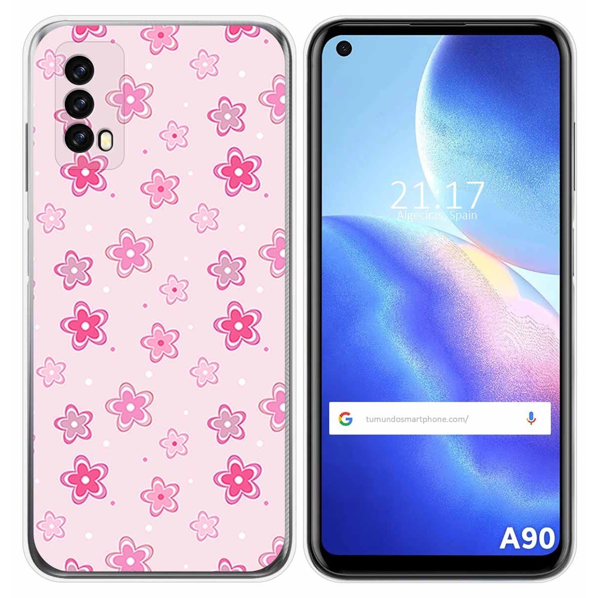 Funda Silicona para Blackview A90 diseño Flores Dibujos