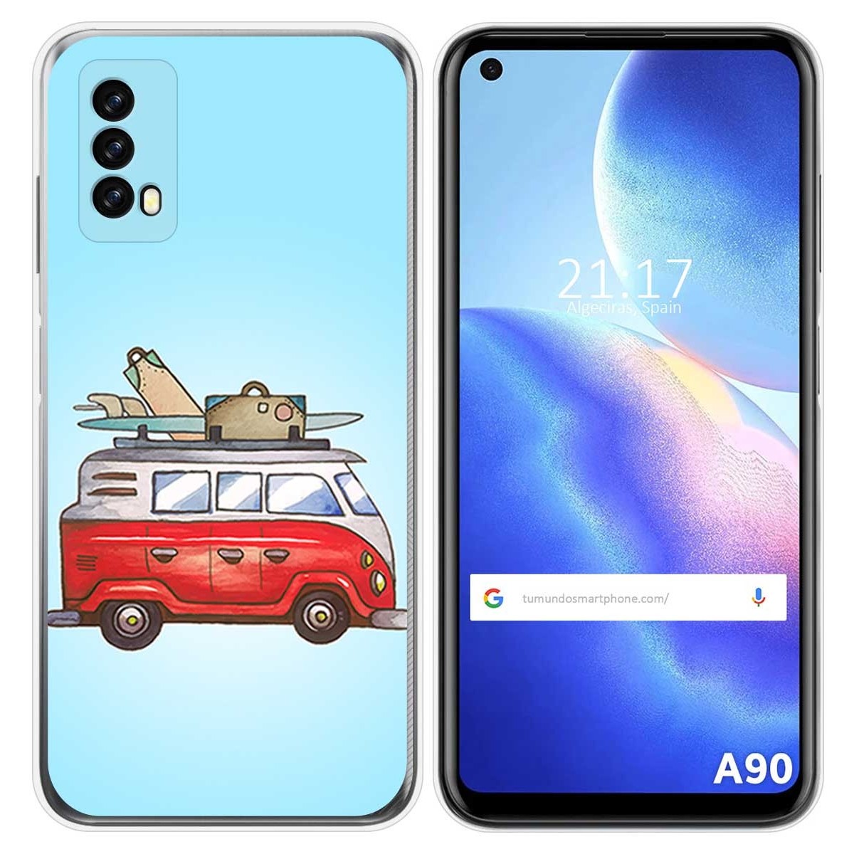 Funda Silicona para Blackview A90 diseño Furgoneta Dibujos