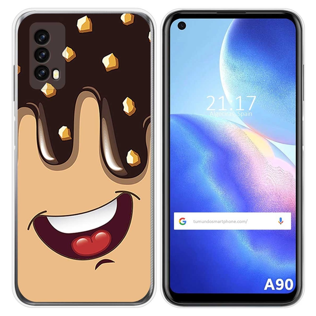 Funda Silicona para Blackview A90 diseño Helado Chocolate Dibujos