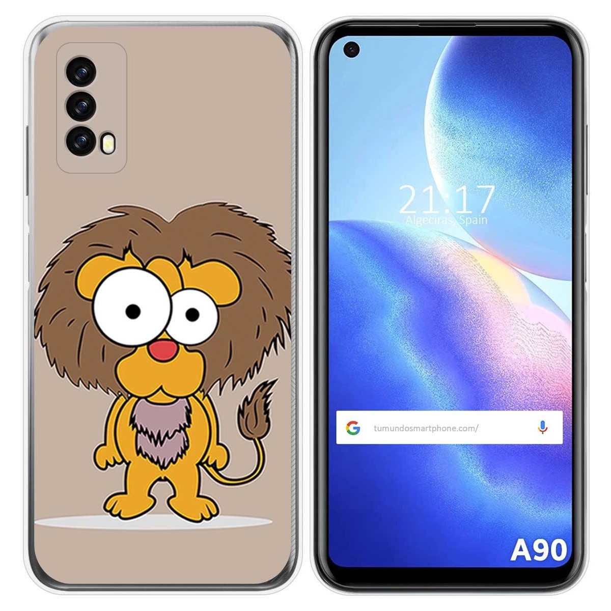 Funda Silicona para Blackview A90 diseño Leon Dibujos