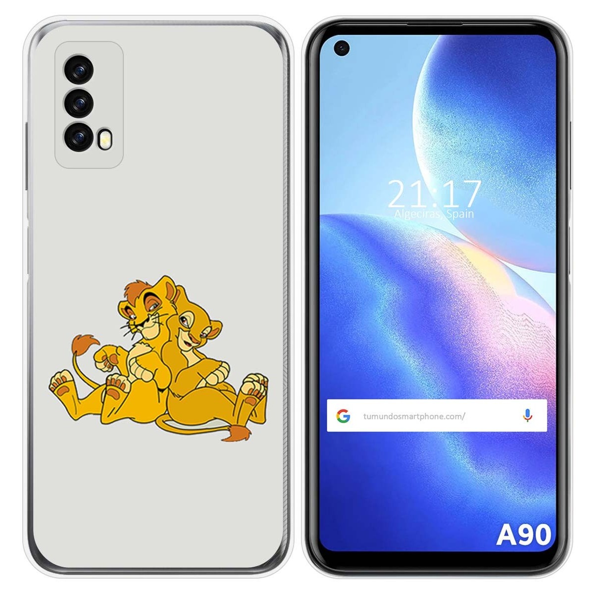 Funda Silicona para Blackview A90 diseño Leones Dibujos