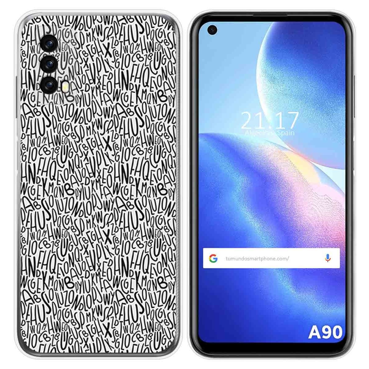 Funda Silicona para Blackview A90 diseño Letras Dibujos