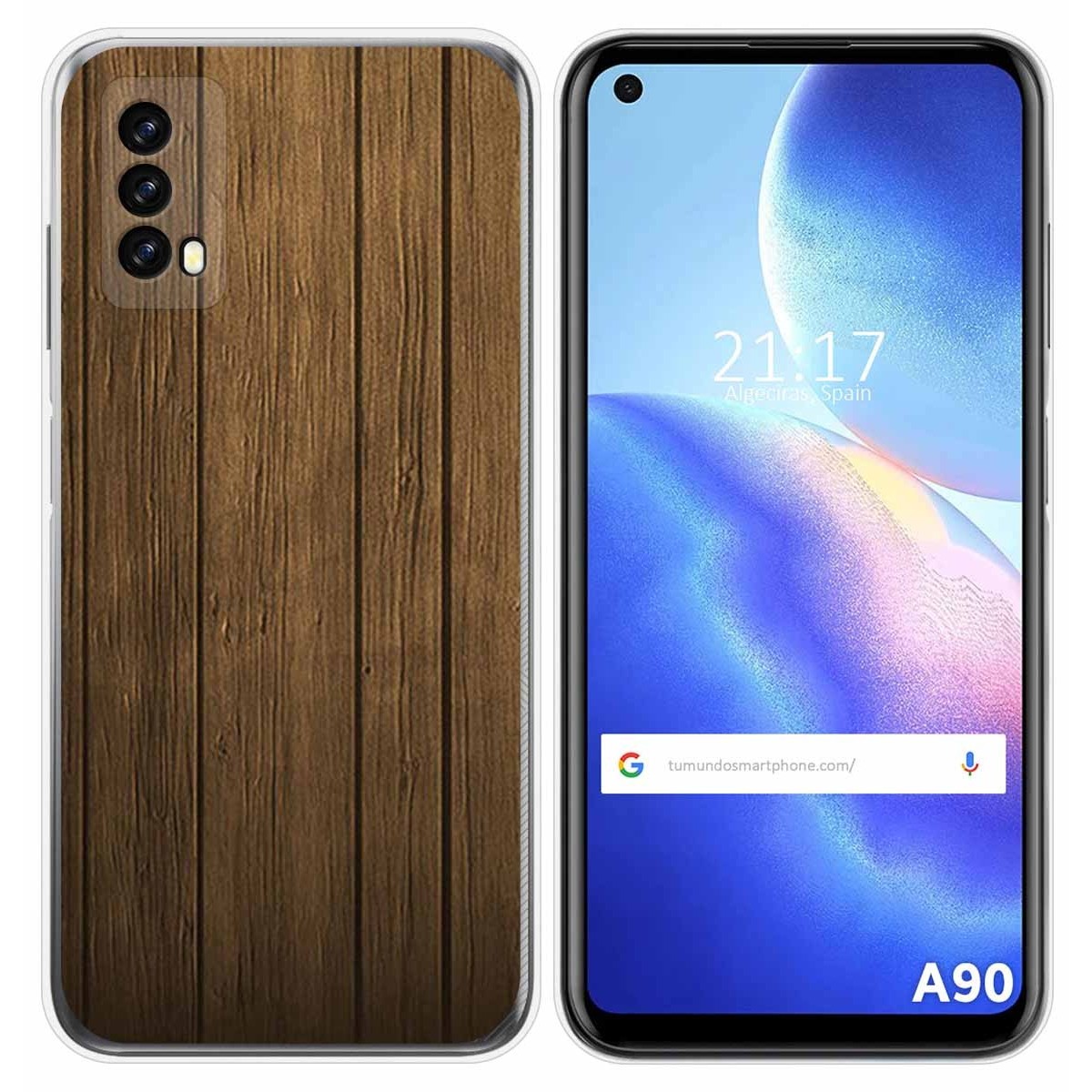 Funda Silicona para Blackview A90 diseño Madera Dibujos