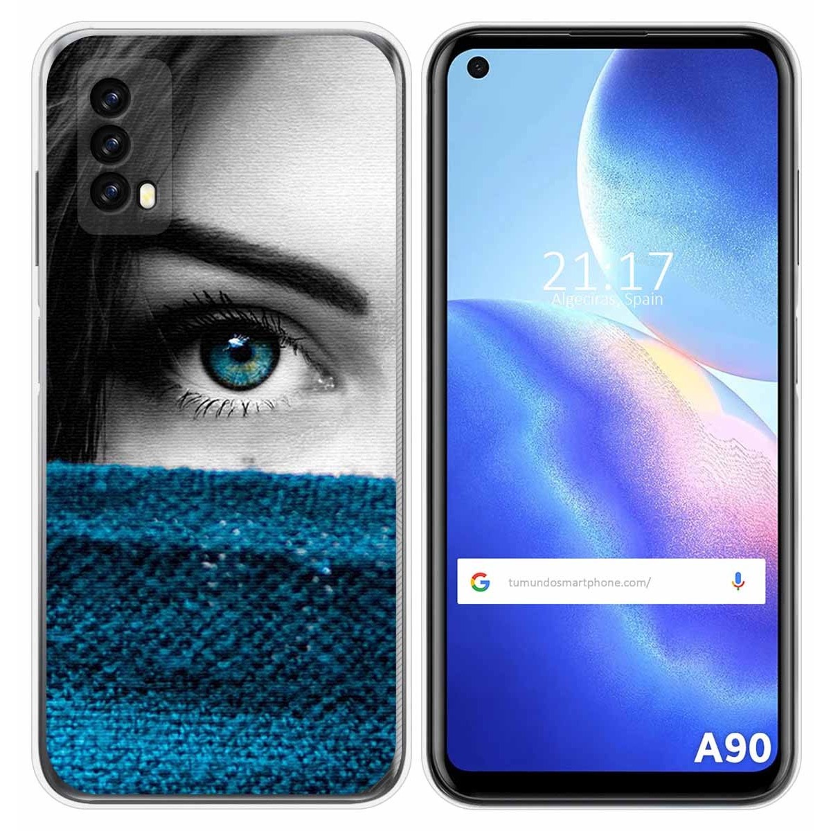 Funda Silicona para Blackview A90 diseño Ojo Dibujos