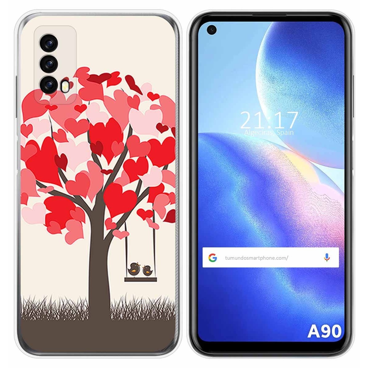 Funda Silicona para Blackview A90 diseño Pajaritos Dibujos