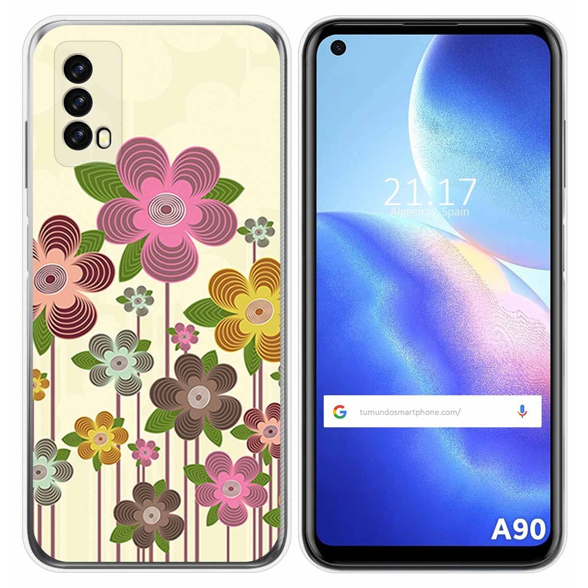 Funda Silicona para Blackview A90 diseño Primavera En Flor Dibujos