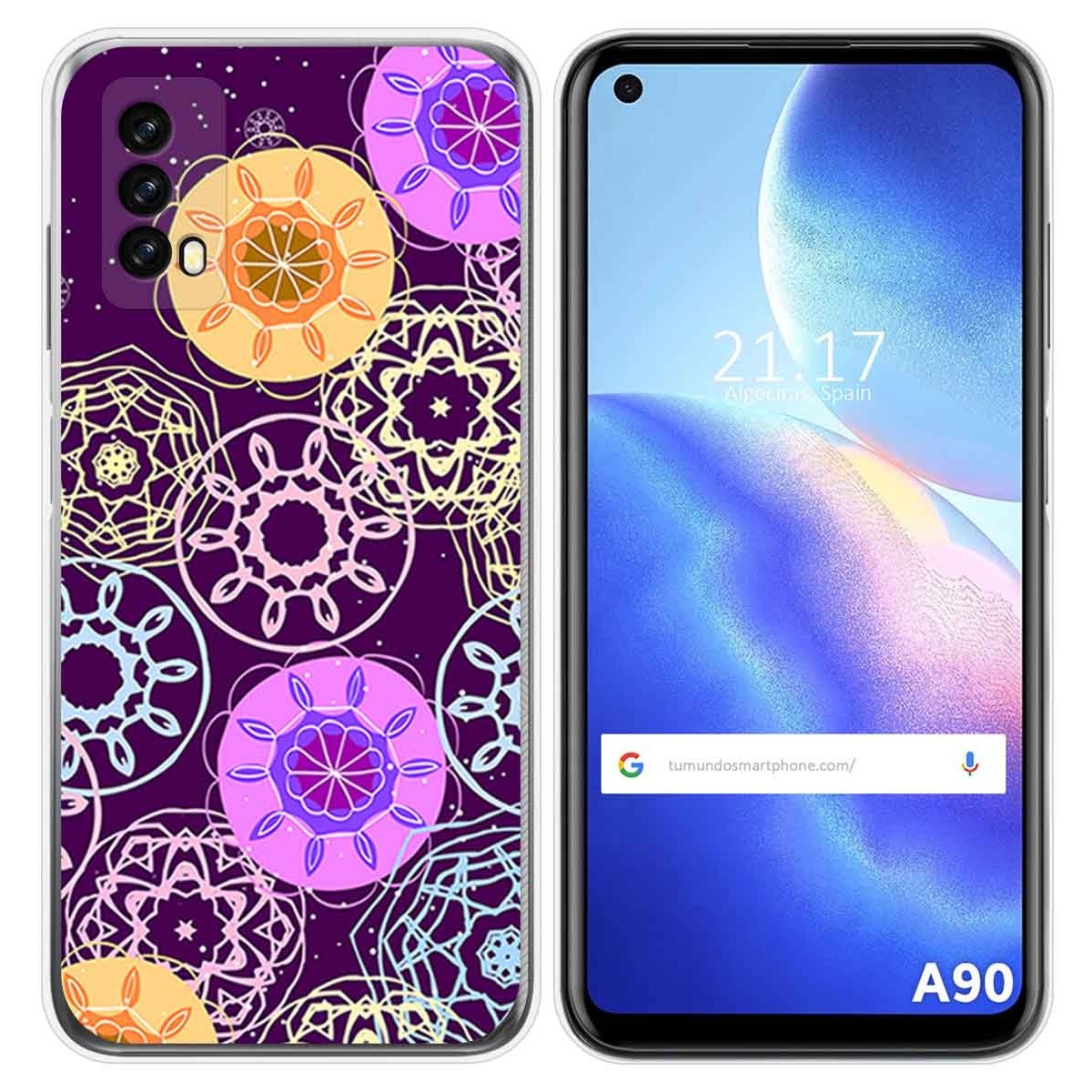 Funda Silicona para Blackview A90 diseño Radial Dibujos