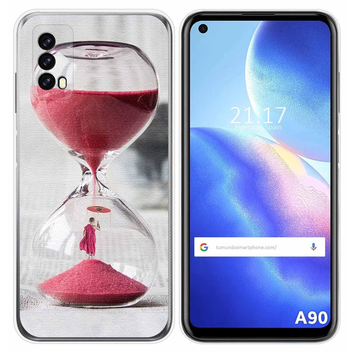 Funda Silicona para Blackview A90 diseño Reloj Dibujos