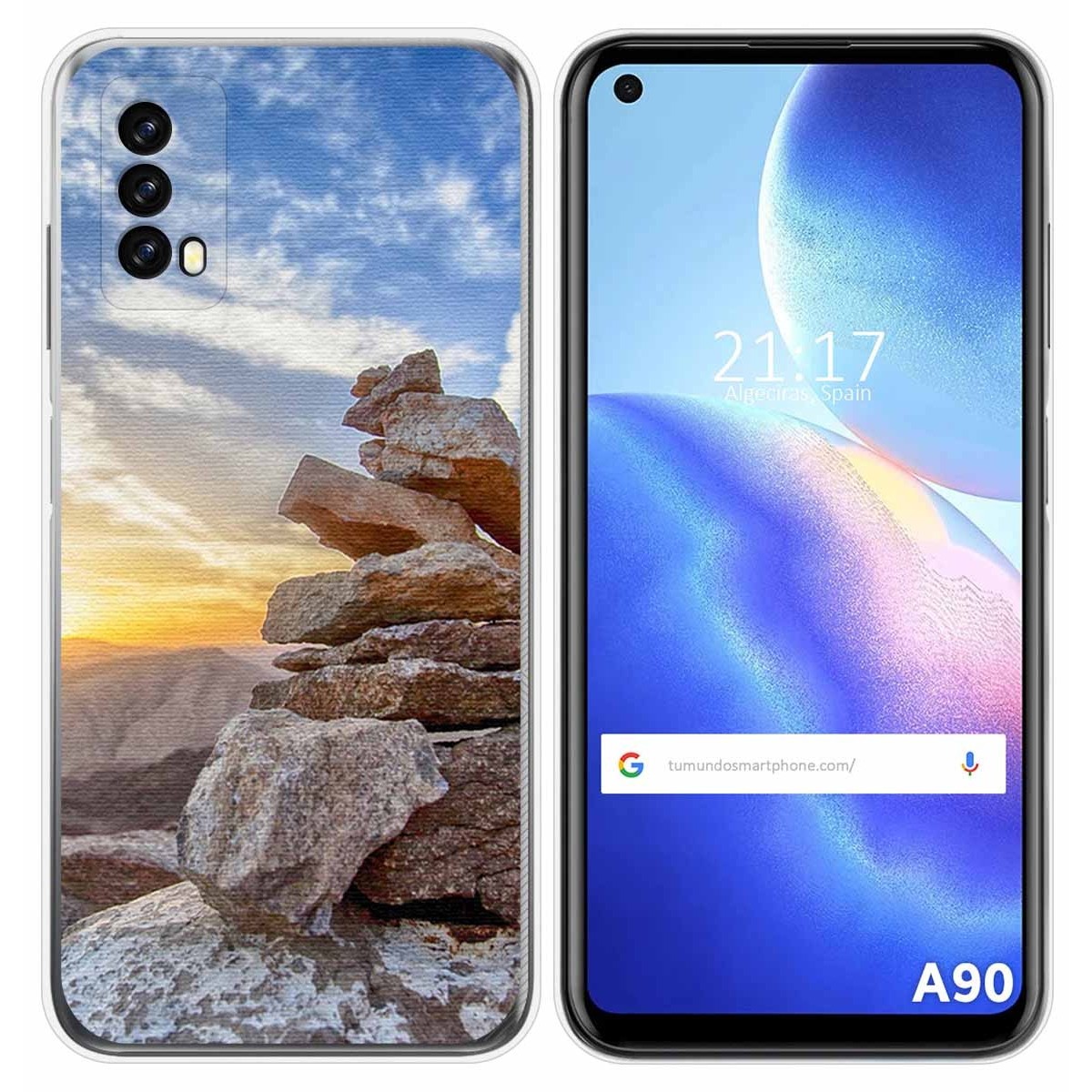 Funda Silicona para Blackview A90 diseño Sunset Dibujos