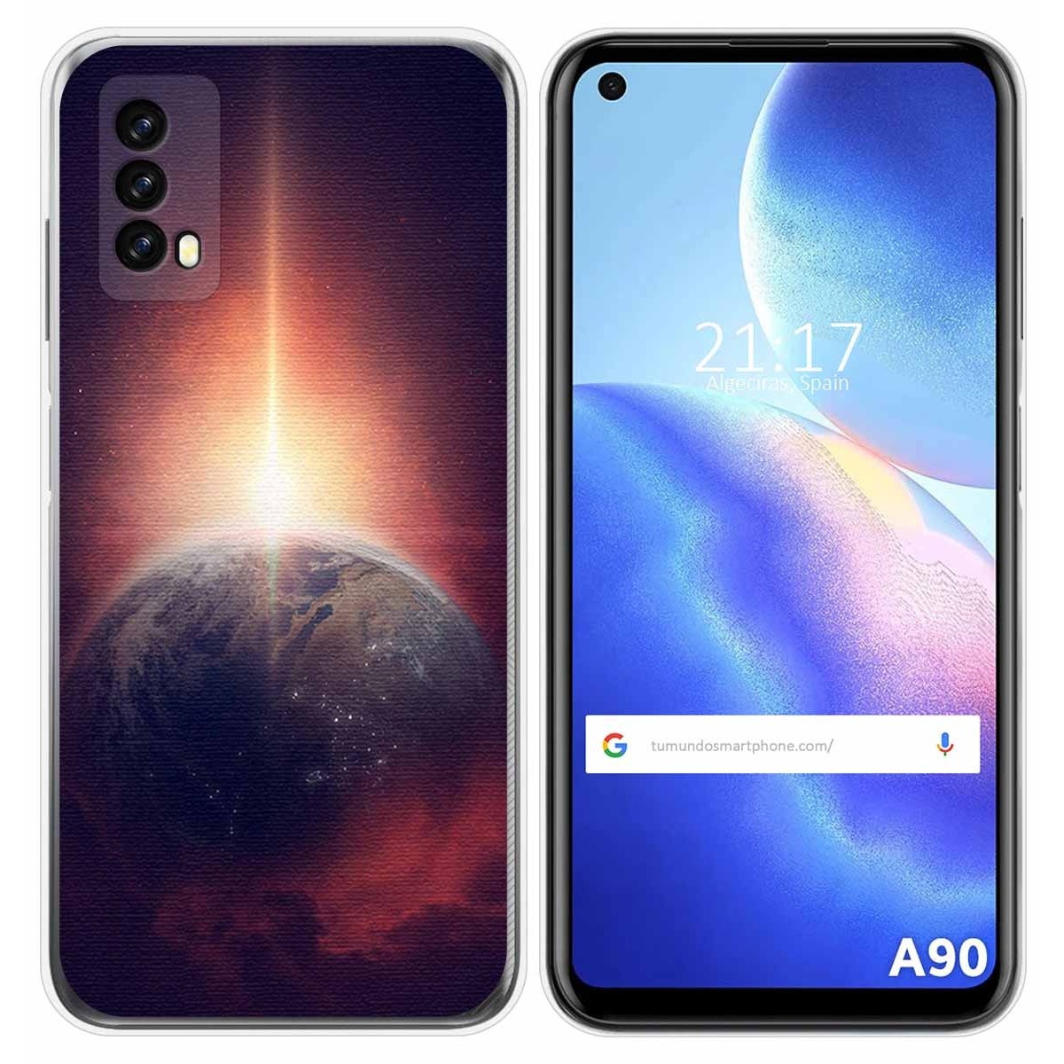 Funda Silicona para Blackview A90 diseño Tierra Dibujos