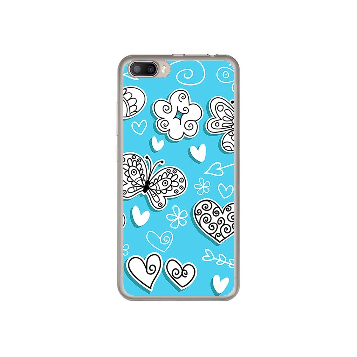 Funda Gel Tpu para Doogee Shoot 2 Diseño Mariposas Dibujos