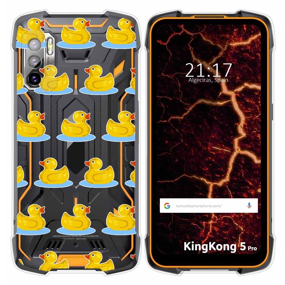 Funda Silicona Transparente para Cubot King Kong 5 Pro diseño Pato Dibujos